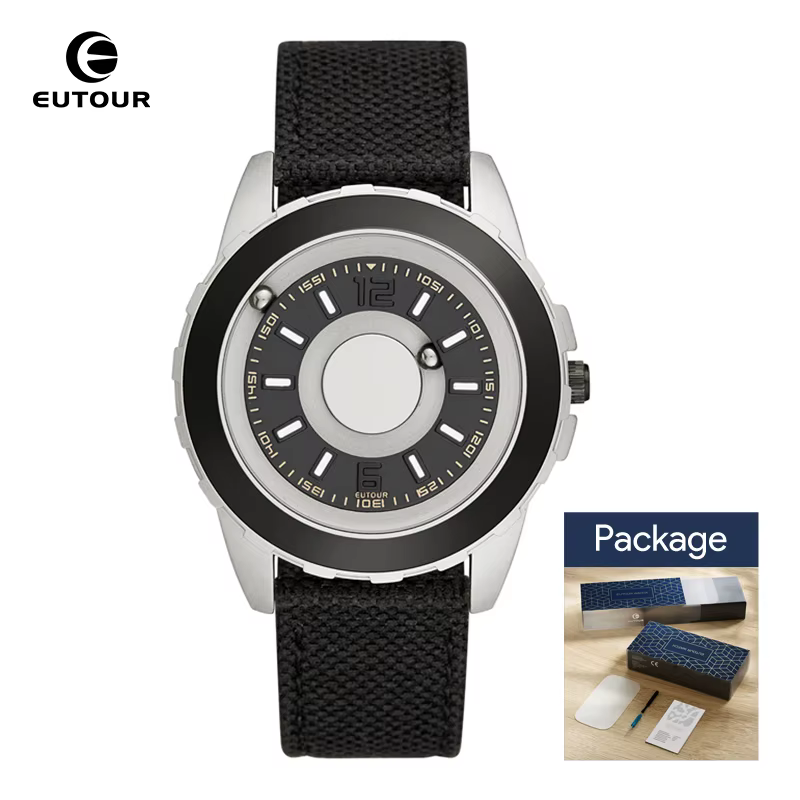 EUTOUR-Montre de sport à quartz étanche pour homme, concept magnétique original, luxe minimaliste, b