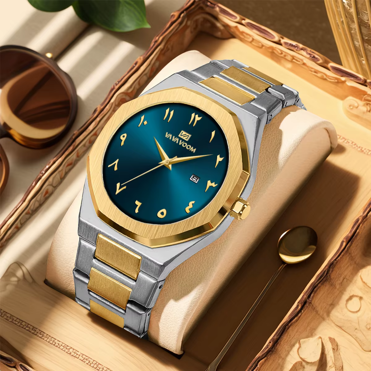 VA VA VOOM Top marque originale à la mode en acier inoxydable 42mm mouvement à Quartz à la mode Styl