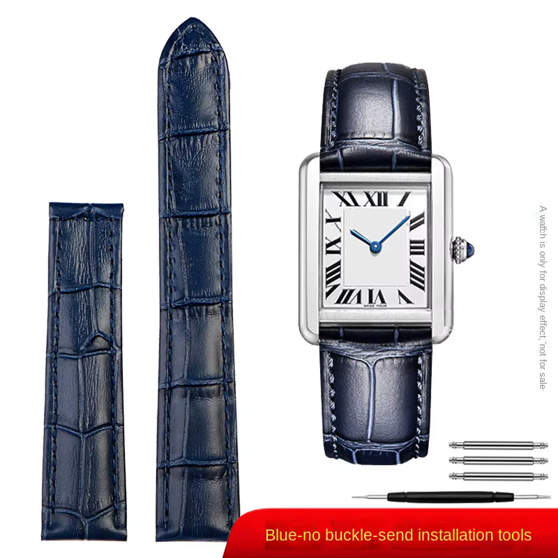 Bracelet de remplacement en cuir véritable pour Cartier Tank Solo hommes femmes chaîne de montre ble