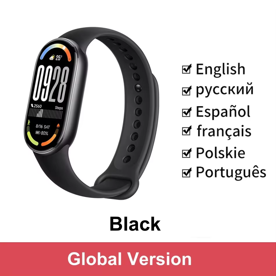 Xiaomi Mi Smart Band 10 Version mondiale 1.72 "AMOLED surveillance de la santé 21 jours batterie 5AT