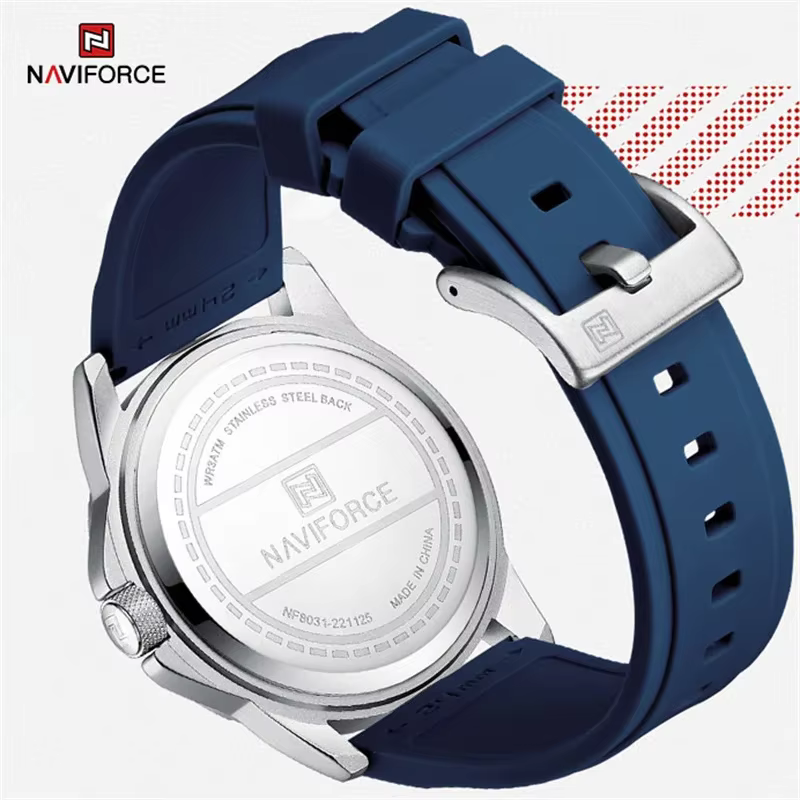 NAVIFORCE montre-bracelet à Quartz décontractée mode étanche montres pour hommes Sport bracelet en S
