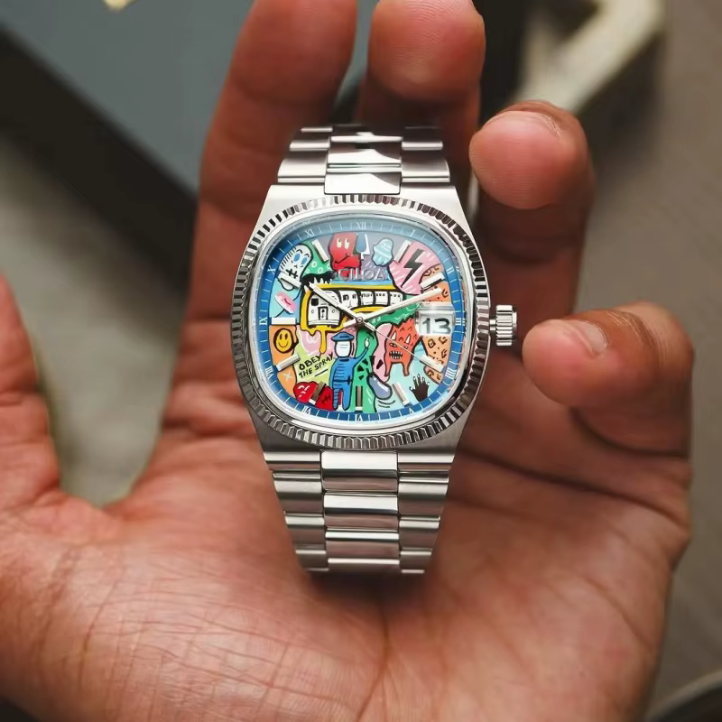 Montre carrée rétro pour homme, marque de luxe légère, cadeau authentique, nouvelle collection 2026,