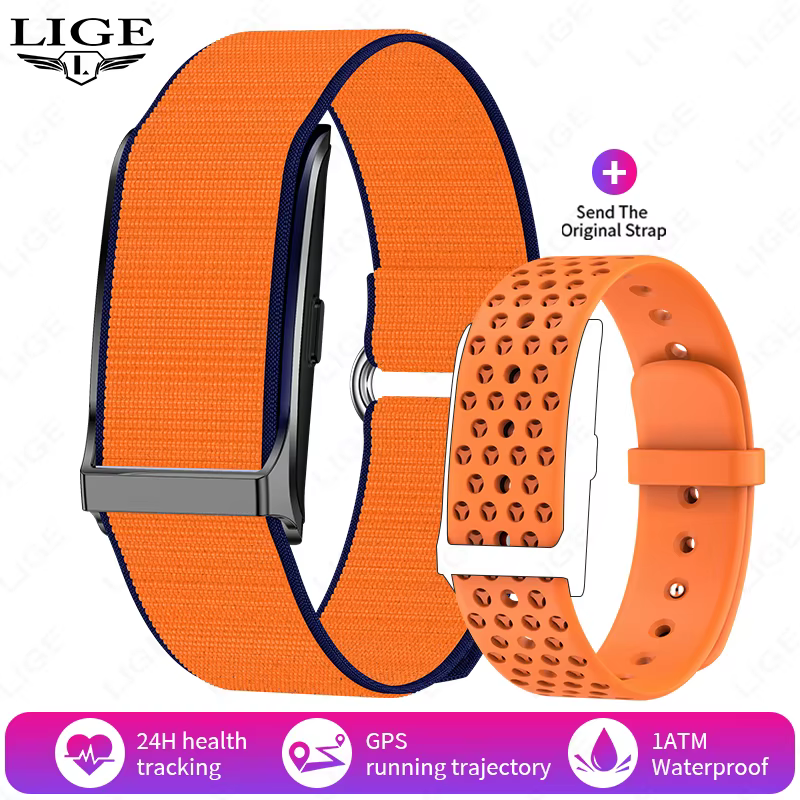LIGE-Montre Connectée Sans Écran pour Homme, Accessoire de dehors en Plein Air, Moniteur de Fréquenc
