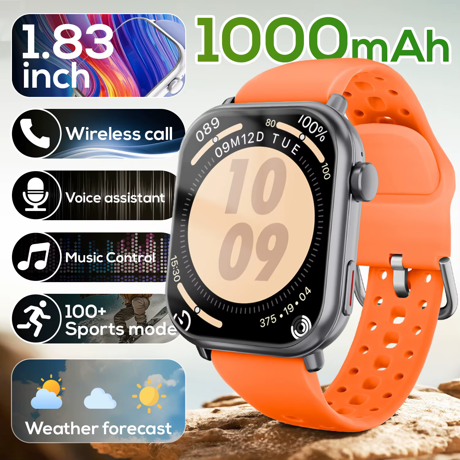 Montre connectée pour IOS Watch Ultra 2 SE, hommes et femmes, appels Bluetooth, GPS, sport, étanche,