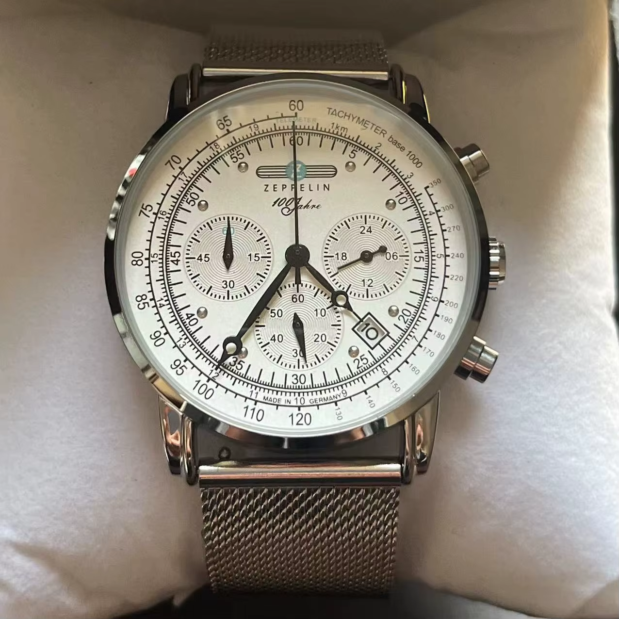 Montre Classique Homme Business et Loisirs, Chronographe Multifonctionnel à Trois Cadrans avec Secon