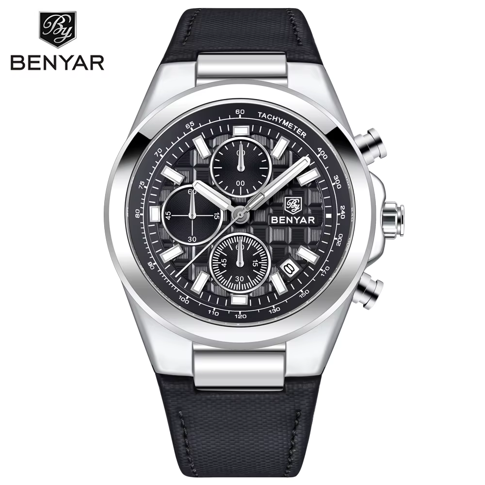 BANYAN-Montres à quartz étanches pour hommes, montre chronographe militaire, montres-bracelets en cu