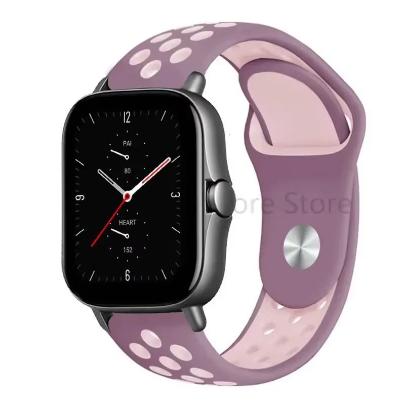 Bracelet de montre en Silicone, 20mm/22mm, pour Amazfit GTS 4/GTR 4/3/2 Mini/Pro/stratos/équilibre S