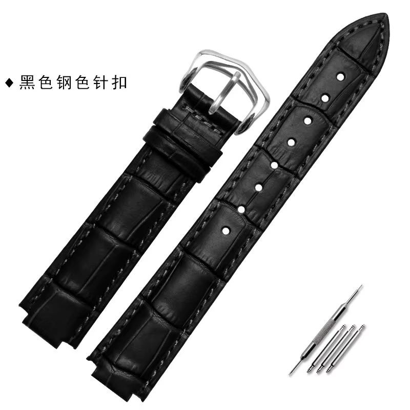 Bracelet de montre en cuir véritable pour Cartier Blue Balloon Series, 14-8mm, 16-8mm, 18-11mm, 20-1
