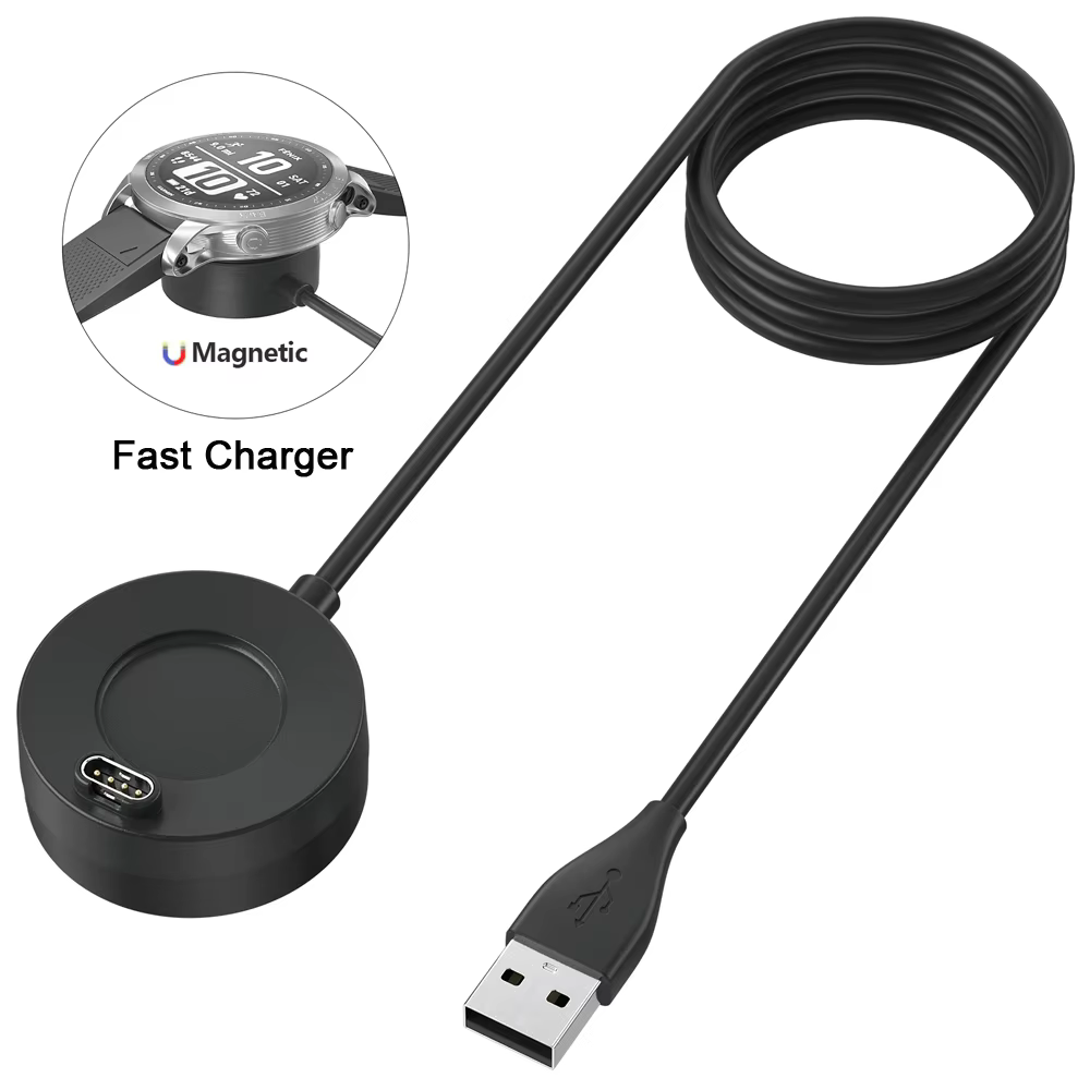 Chargeur magnétique pour Garmin Vivoactive 3 4 4s/Fenix 5 5s 5X 6 S 6X/Venu 2 2S Sq, câble de charge