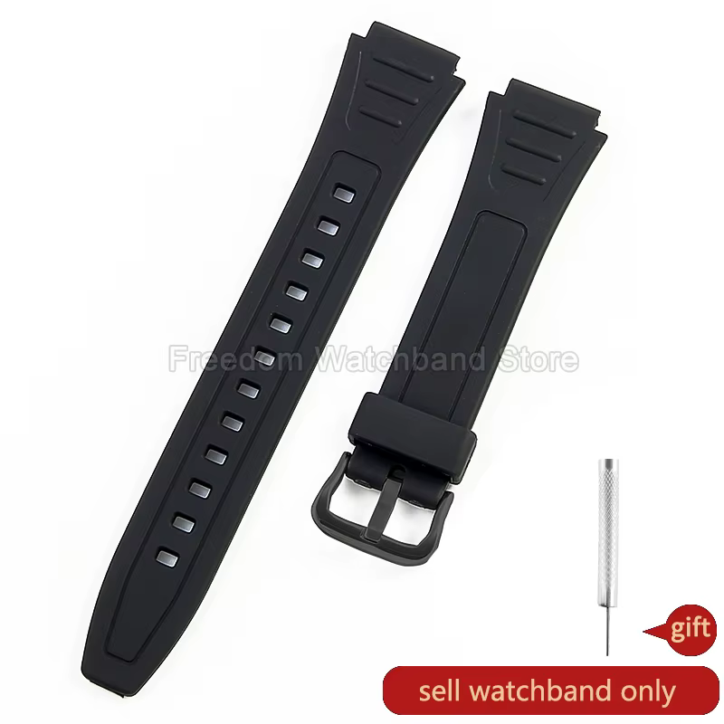 Pour ​ ​ Casio AQ-S800W W-800H W-217 bracelet de montre en résine de Sport léger système de boucle c