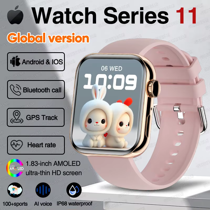 Pour montre IOS série 11 hommes femmes montre intelligente GPS trajetionnaire Bracelet AMOLED affich