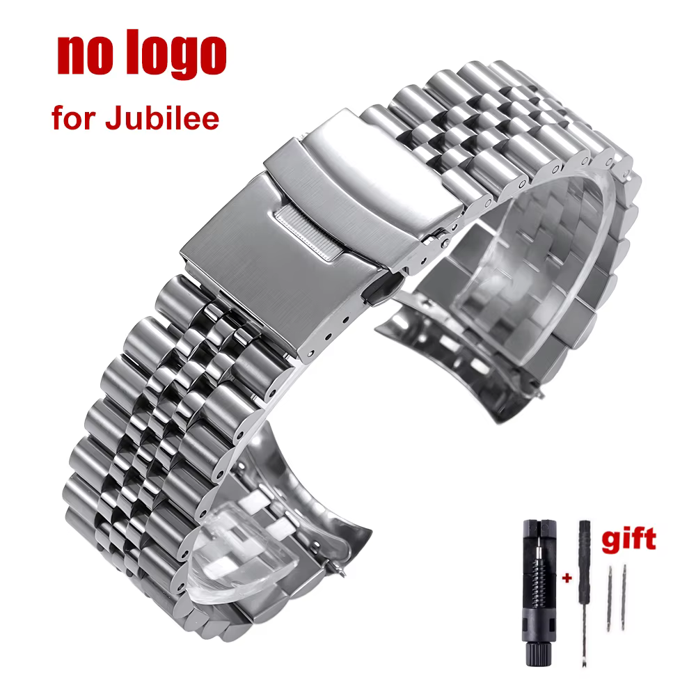 Bracelet de montre sport pour homme à extrémités courbes pour Seiko 5 SKX009/007, pour Jubilee, pour
