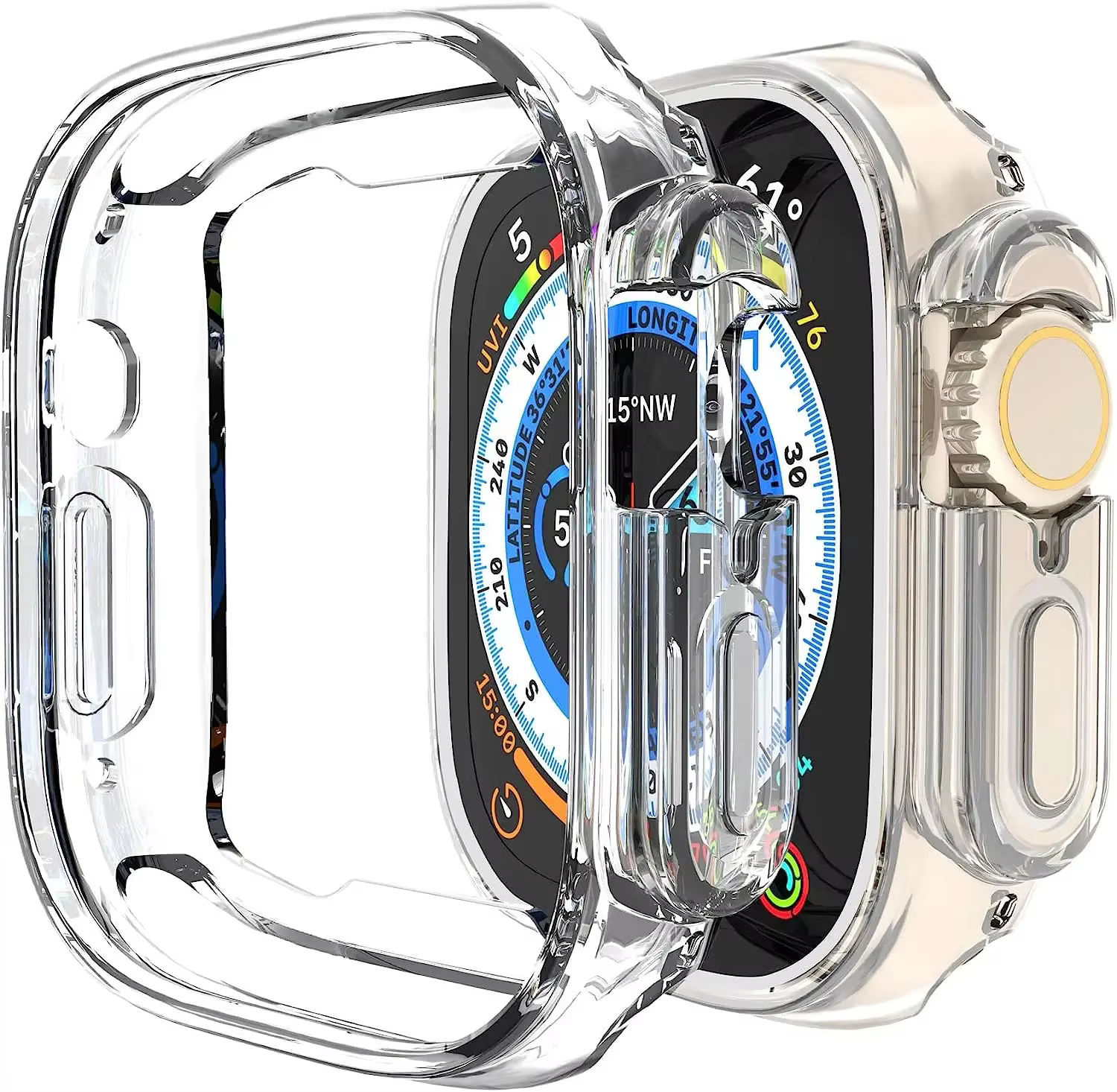 Housse de protection en TPU pour Apple Watch Ultra 49mm, pare-chocs sans protecteur d'écran, cadre d