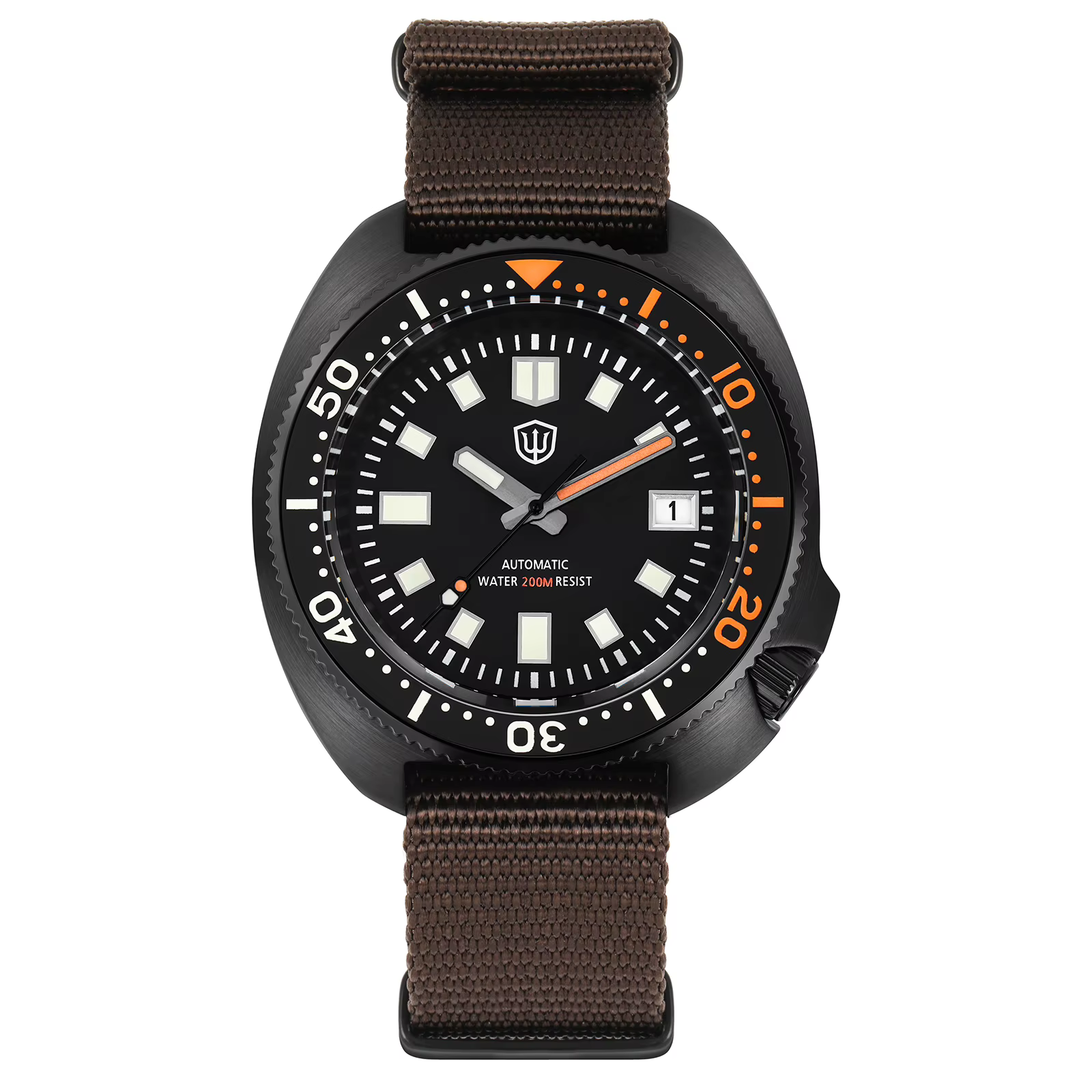 Watchdives PVD WD6105 montre de plongée tortue NH35 mouvement automatique 200M étanche saphir crista