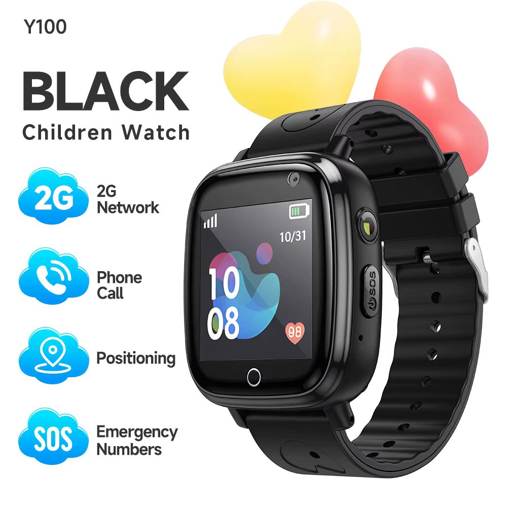 Montre intelligente pour enfants, fonction d'appel pour fille et garçon, écran tactile HD 1.44 pouce