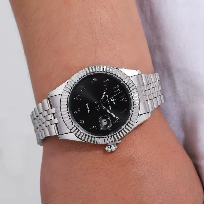 Montres à quartz en acier inoxydable pour hommes, montres-bracelets décontractées pour hommes, horlo