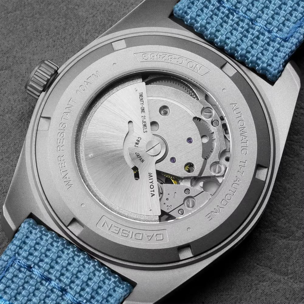CADISEN TI-7 Autodyne montre-bracelet mécanique automatique en acier titane pour homme, MIYOTA 8215,