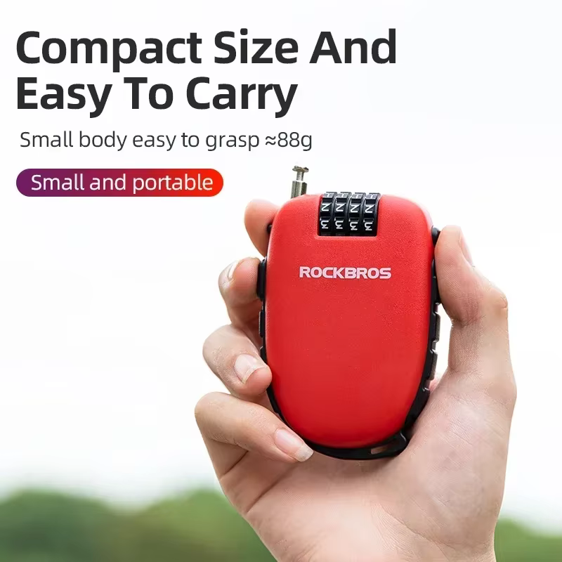 ROCKBROS Portable mot de passe vélo serrure moto casque fil serrure vélo antivol câble BMX Scooter s