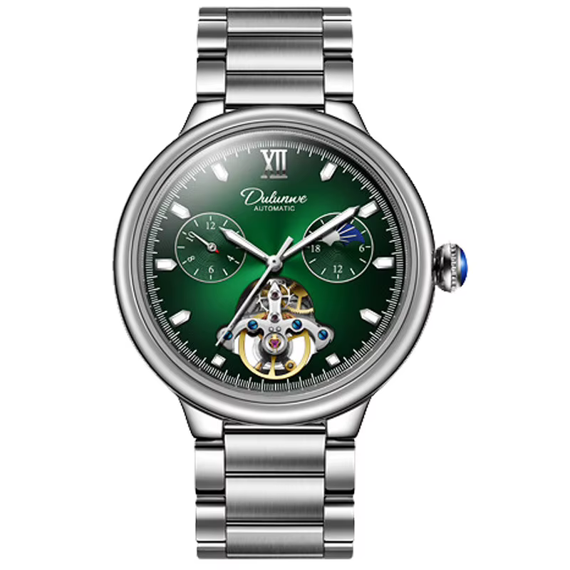 Montre mécanique pour homme de style vintage, à remontage automatique, lumineuse, résistante à l'eau