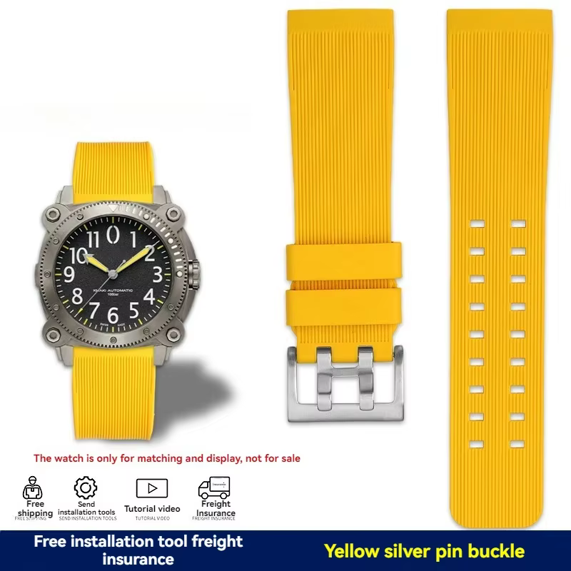 Pour Hamilton kaki plongée profonde H78585333 H78505330 H78535380 bracelet de montre étanche 24mm br