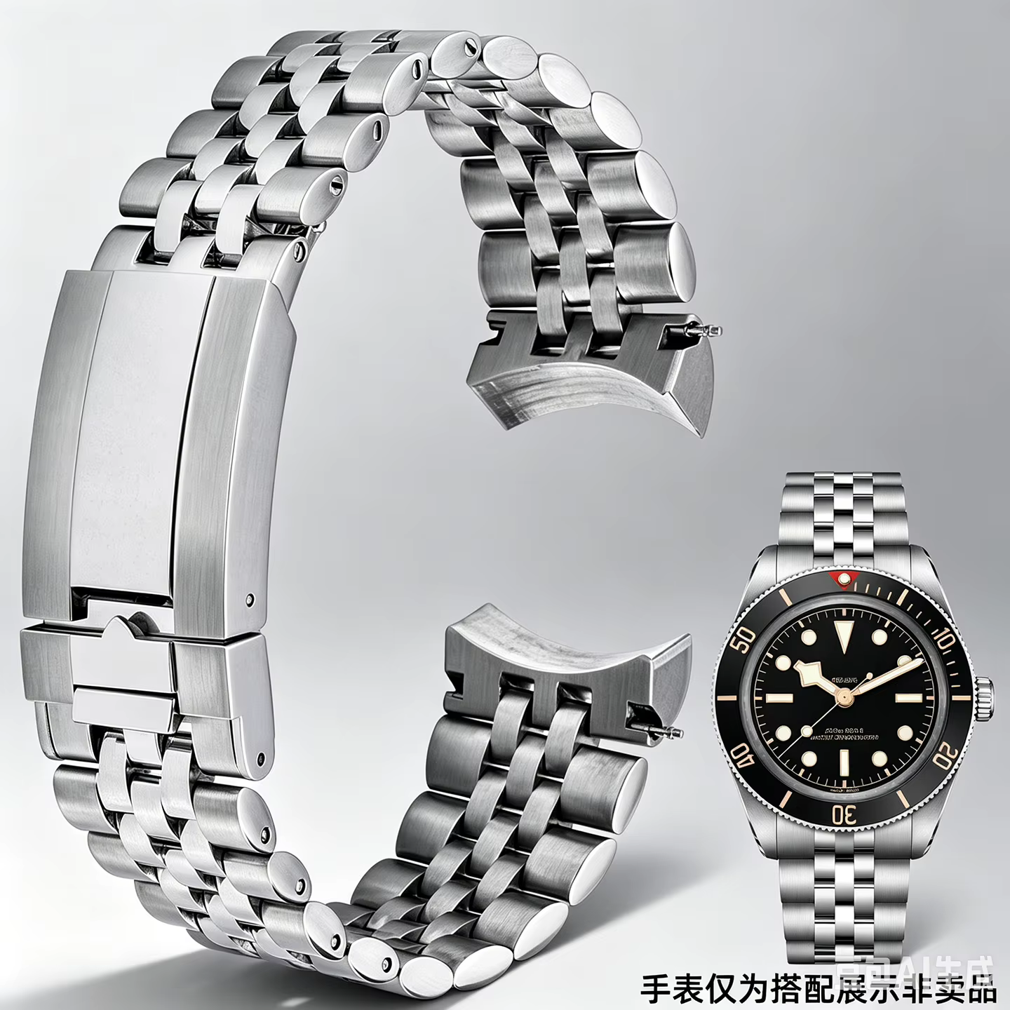 Bracelet en métal Jubilee à extrémités courbes 20/21/22mm, pour Tudor Black Bay 58 BB58 39mm 41mm Ch