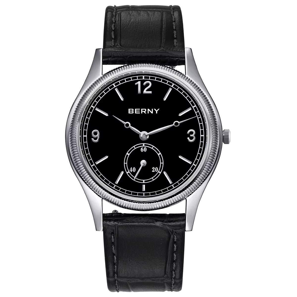 Montres BERNY pour hommes, fines, élégantes, simples, faciles à lire, montre à quartz de 38 mm, brac