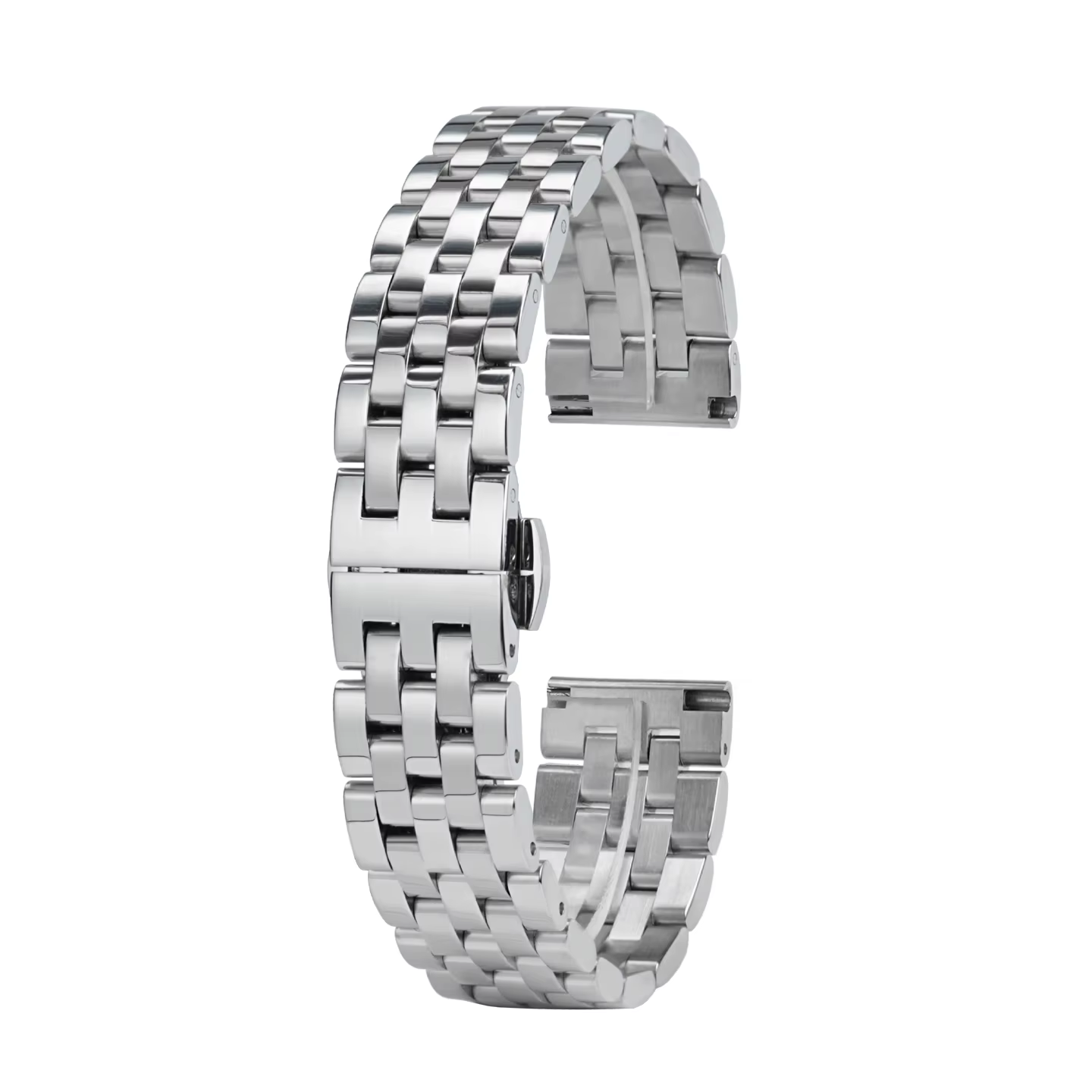 Bracelet en métal en acier inoxydable pour Cartier Panthere Santos Dumont Tank Solo, 15mm, 17mm, 19m