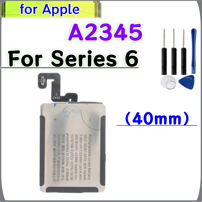 Nouvelle batterie de remplacement A2345 pour Apple Watch série 6 40mm A2345 batterie de montre 265.9