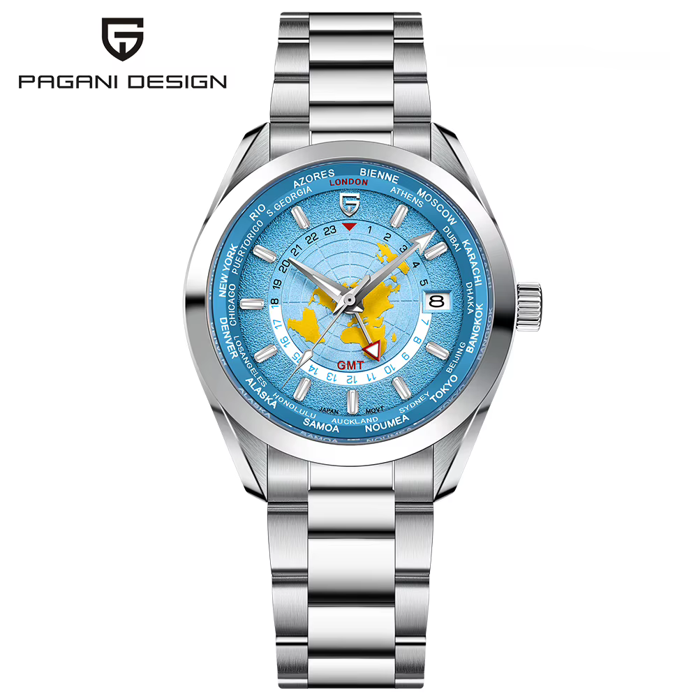 2026 PAGANI DESIGN heure mondiale GMT Zone carte montres pour hommes montre automatique pour hommes