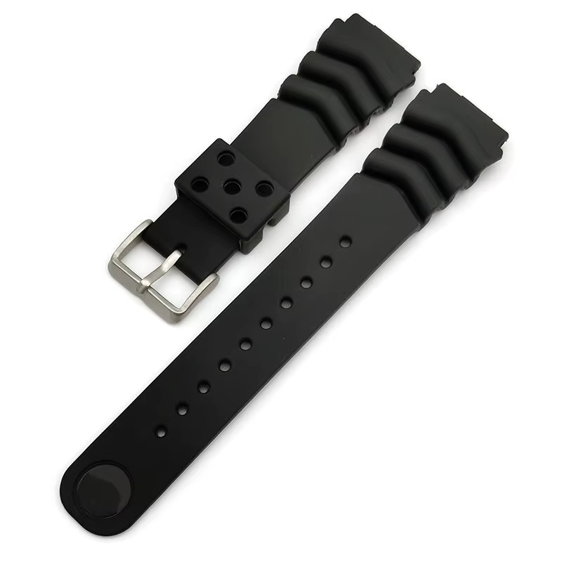 Bracelet de montre en résine de plongée pour Seiko, en Silicone, étanche, en caoutchouc souple, 18/2