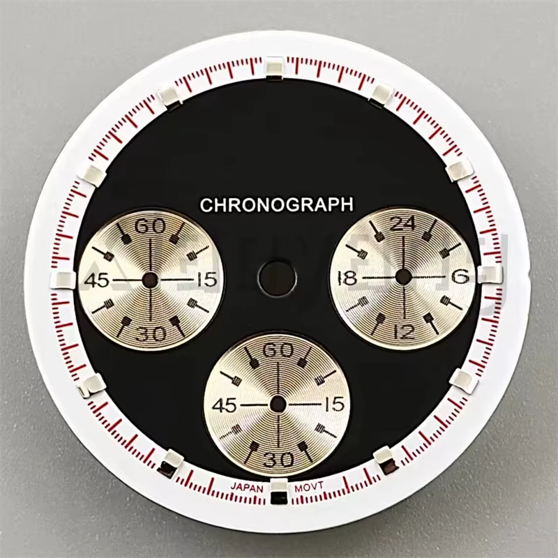 Cadran de Montre Chronographe Vk63 avec Jeu d'Aiguilles, Accessoires de Mouvement, Disponible en Ver