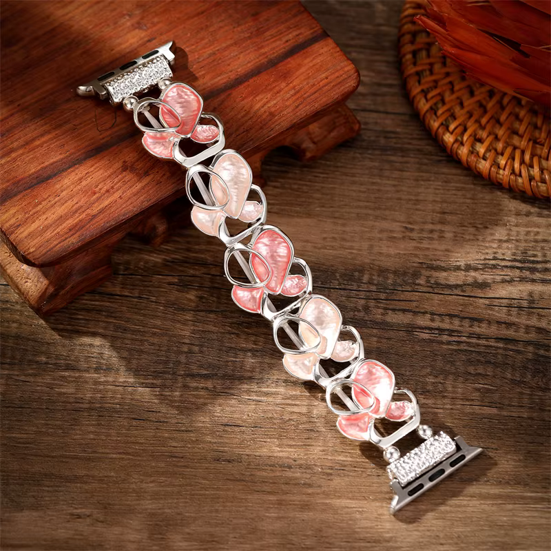 Bracelet élastique en métal pour femmes, pour Apple Watch 11 10 9 8 SE 3 46mm 45mm 41 40mm 44mm 42mm