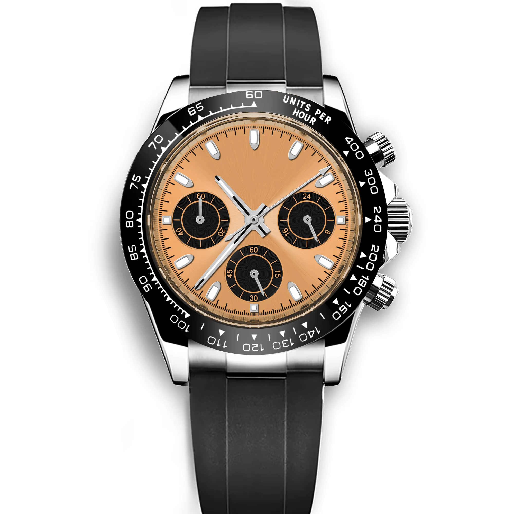 Corgeut luxe hommes 39mm montre à Quartz chronographe saphir à la mode à la mode sport bracelet en a