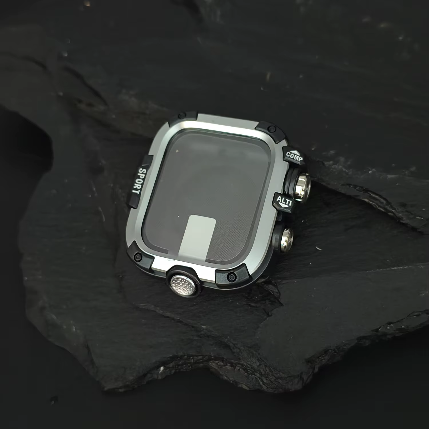 Boîtier mécanique robuste en métal avec lunette intégrée pour Apple Watch 44mm 45mm 9 8 7, boîtier h