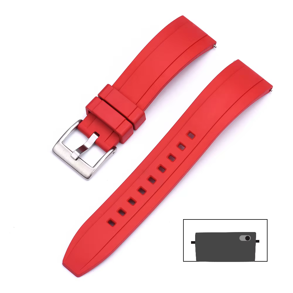 TONJETT bracelet de montre en caoutchouc vulcanisé FKM 18-19-20mm 21mm 22mm 23-24mm bracelets de mon