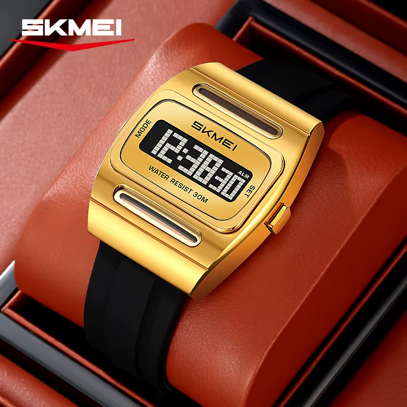 Montres de sport numériques multifonctionnelles à énergie solaire de luxe SKMEI 2563, horloge électr