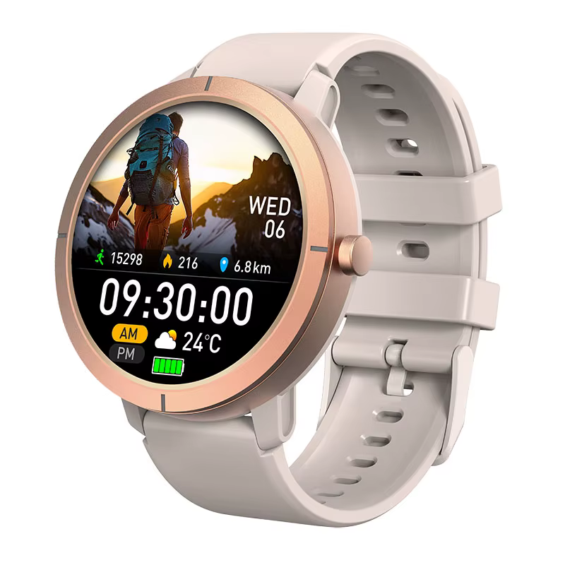 Montre connectée GPS sportive avec écran AMOLED de 1,32 pouces, étanche 5 ATM, batterie de 360 mAh, 