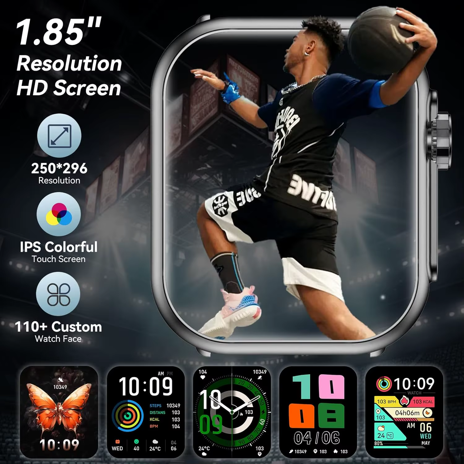 Montre Ultra K62 hommes femmes 1000mAh AMOLED 100 + Sport fréquence cardiaque HD Bluetooth appel GPS