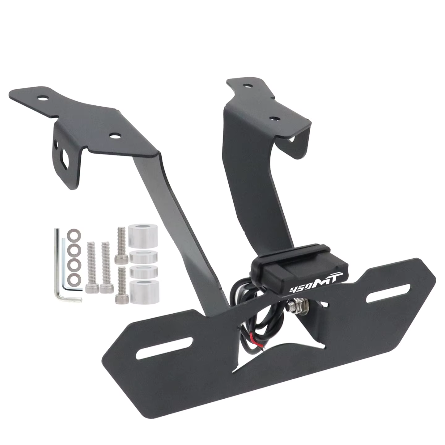 Support de plaque d'immatriculation et éliminateur de garde-boue avec éclairage LED pour CFMOTO 450M