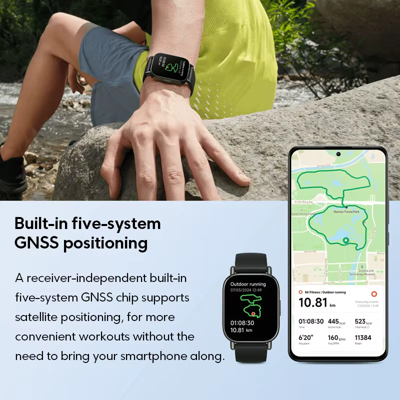 Version mondiale Xiaomi Redmi Watch 5 Lite 1.96 ''écran AMOLED autonomie de 18 jours GNSS intégré 5A
