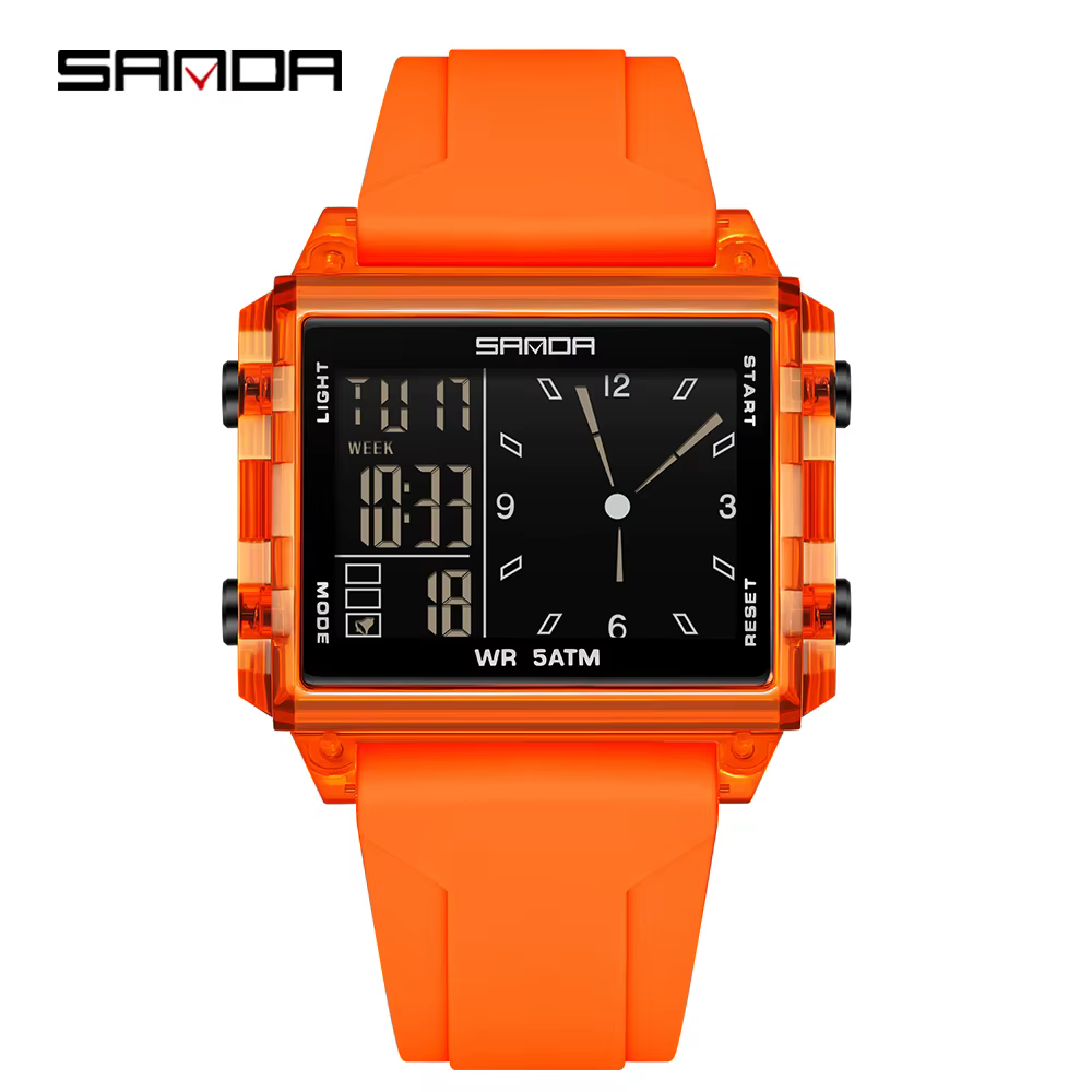 Mode SADNA nouveau 6273 montre électronique pour femme multifonctionnel sport LED étanche synchronis