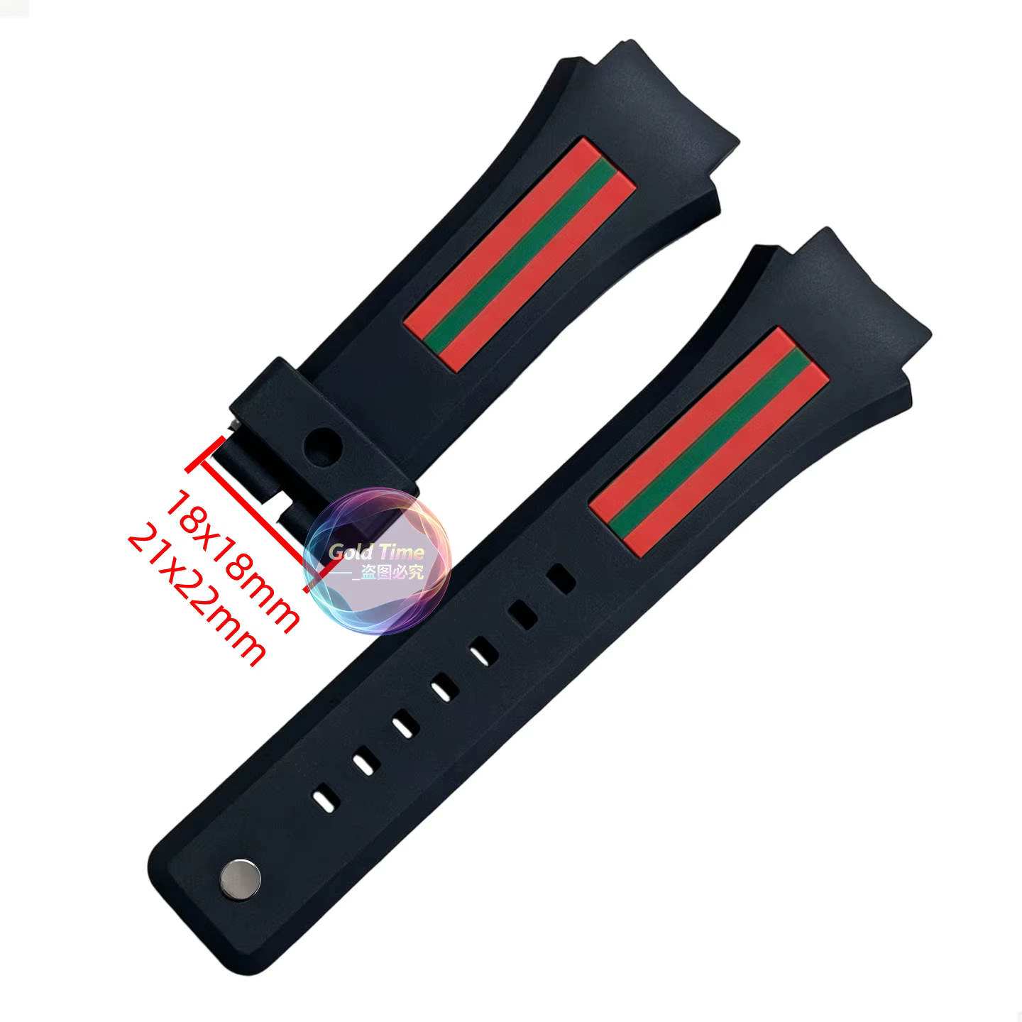 Bracelet de montre en caoutchouc noir pour homme, étanche, avec port saillant dédié, pour Gucci Sync