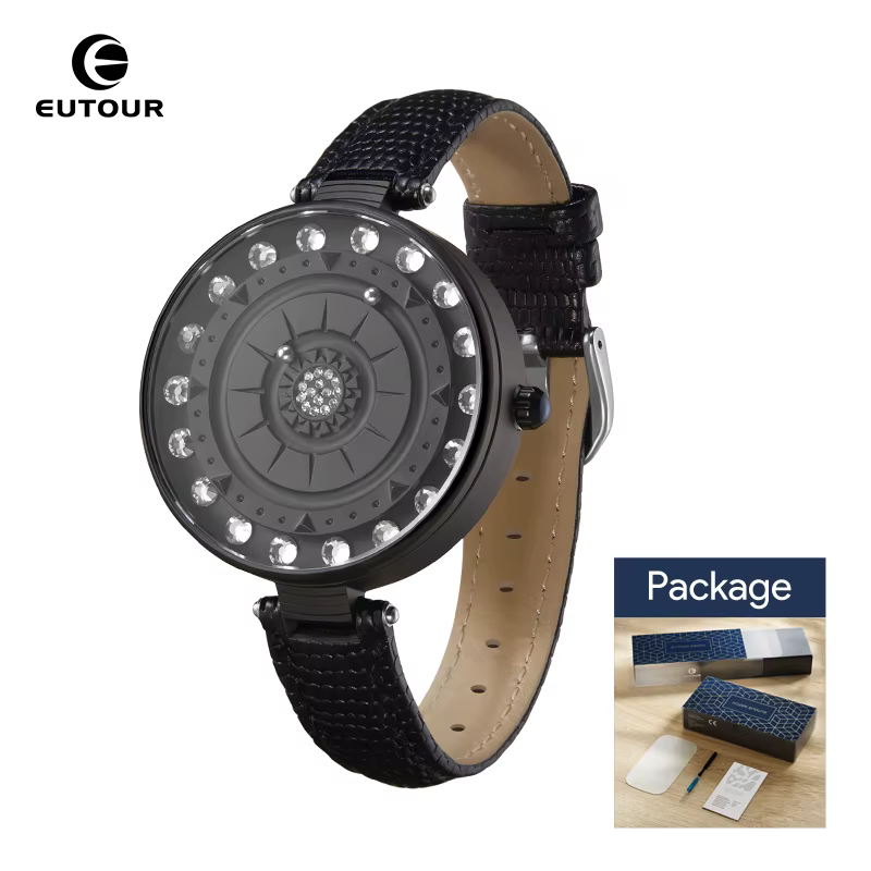EUTOUR 2025 Nouvelle montre-bracelet à quartz magnétique pour femme - Montre élégante pour femme ave