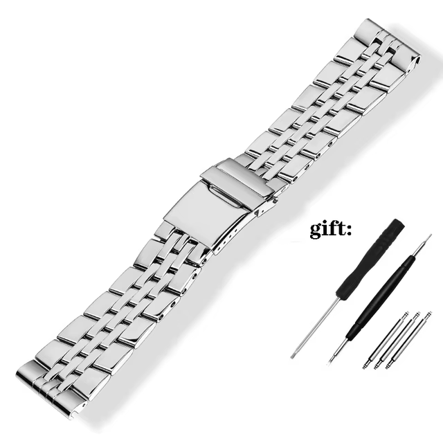 Bracelet de montre en acier inoxydable massif, 20mm, 22mm, 24mm, pour Breitling, Avenger, Navitimer,