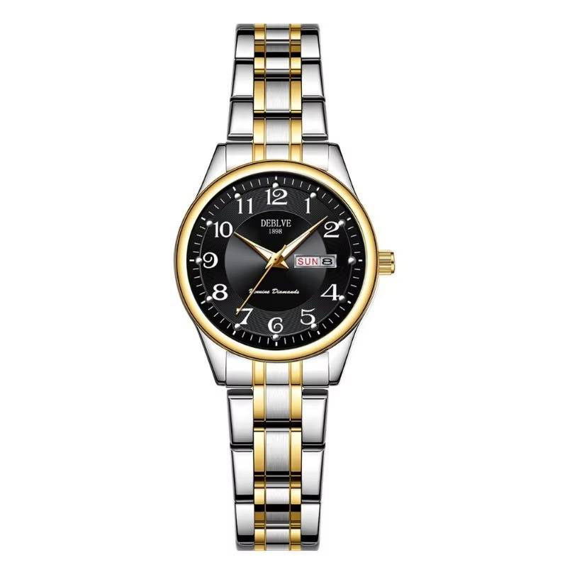 Montre numérique de luxe légère pour femmes - Calendrier lumineux, montre de haute valeur