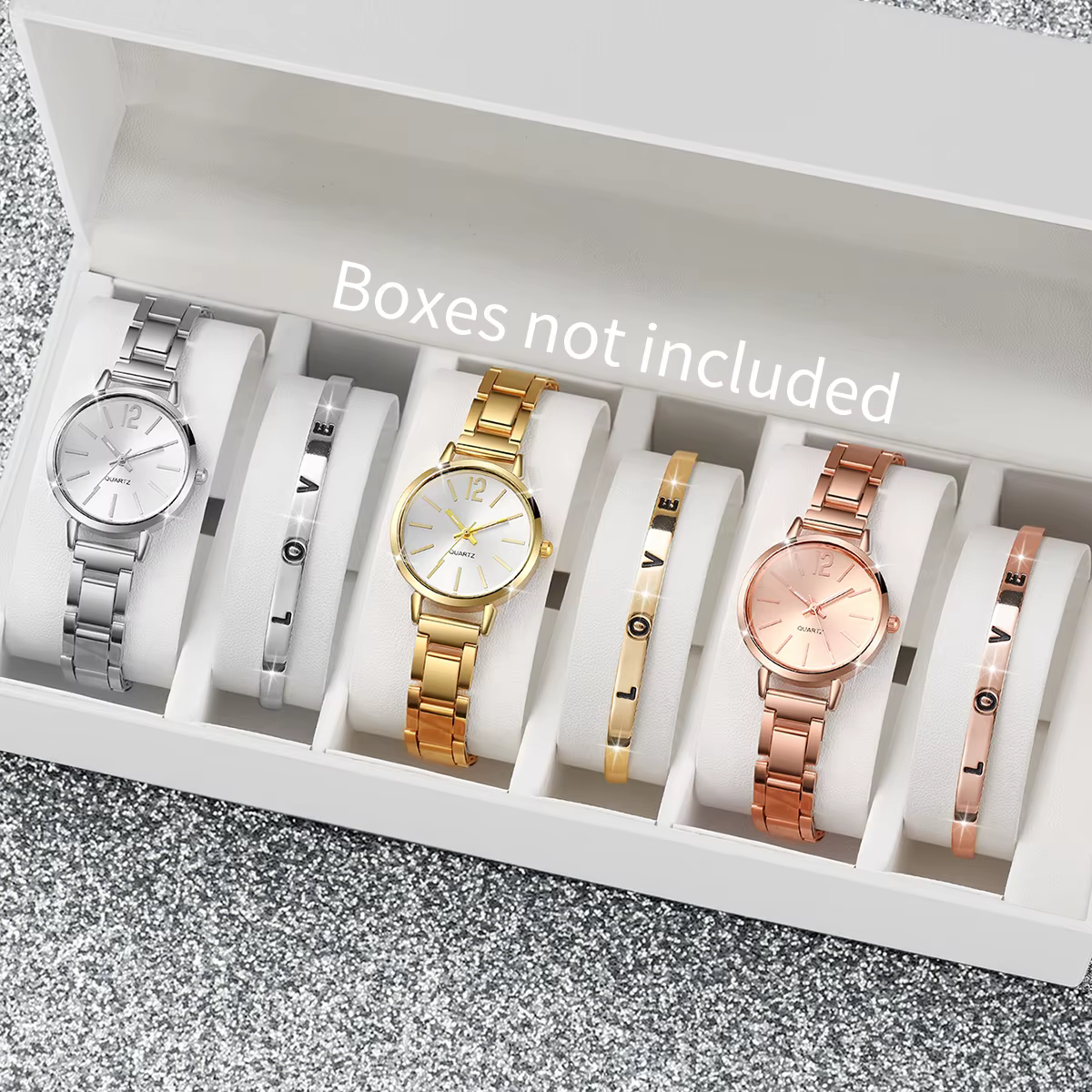 6 pièces/ensemble montre pour femme mode bracelet en acier montres à Quartz ensemble de bracelets en