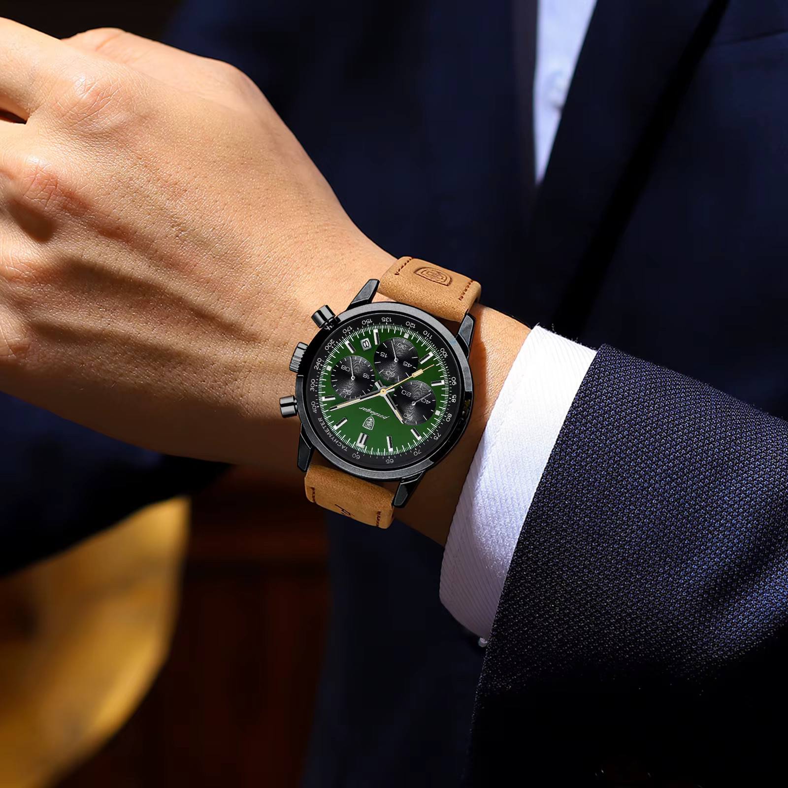 POEDAGAR mode Sport montre-bracelet pour hommes étanche lumineux chronographe militaire homme montre
