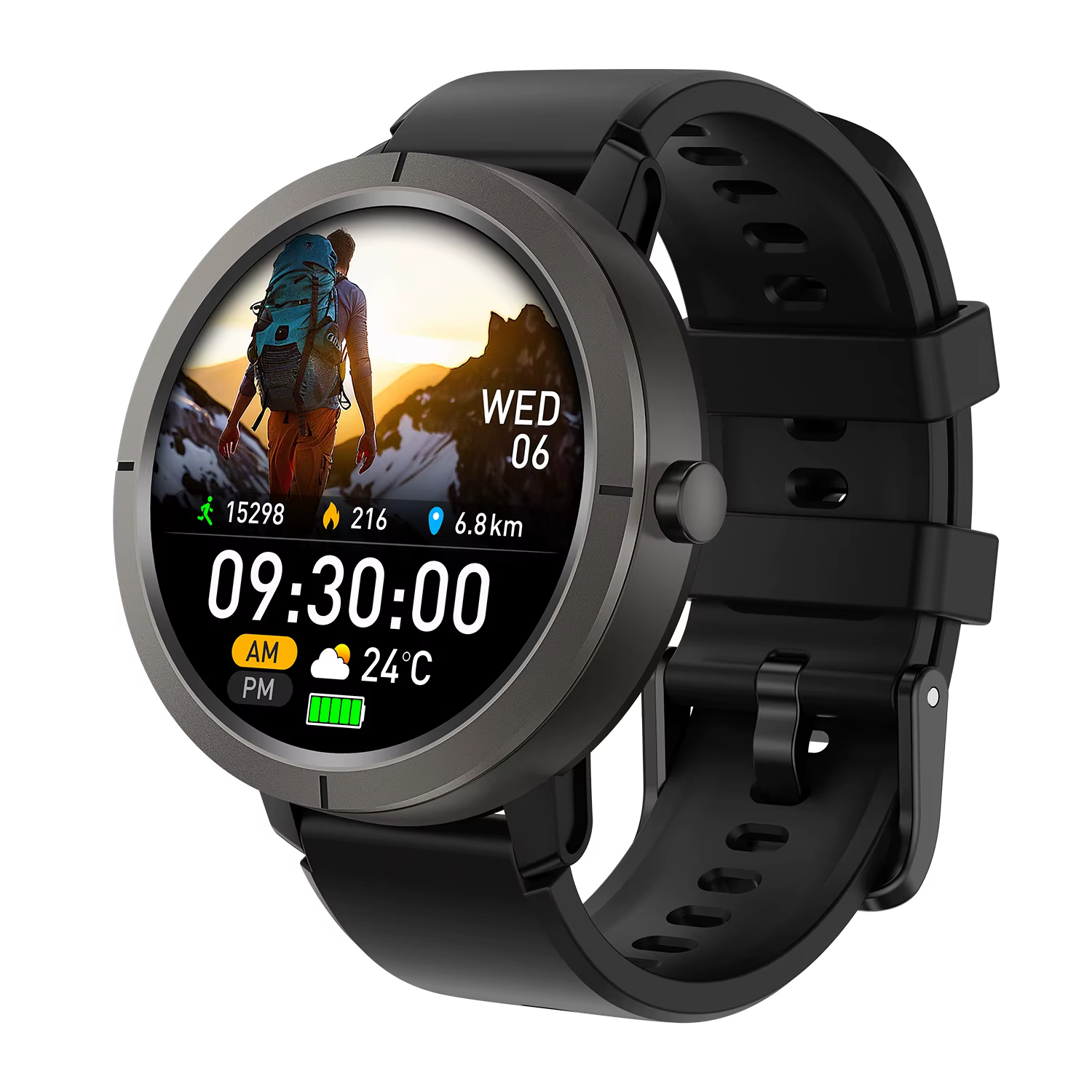 GPS montre intelligente 1.32 "HD AMOLED affichage intégré GPS Bluetooth appels téléphoniques sport S