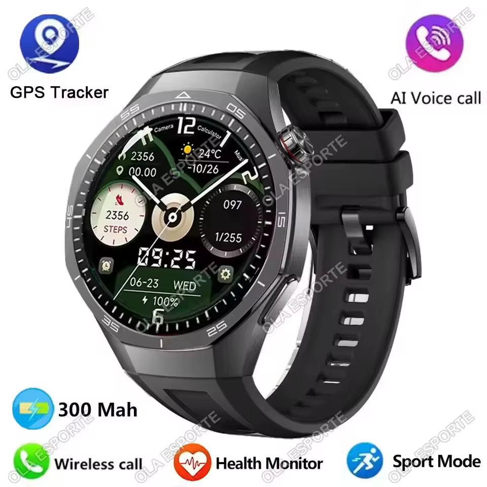 Nouvelle montre connectée 2026 pour Android et iOS, écran AMOLED HD, GPS, suivi de mouvement, fréque