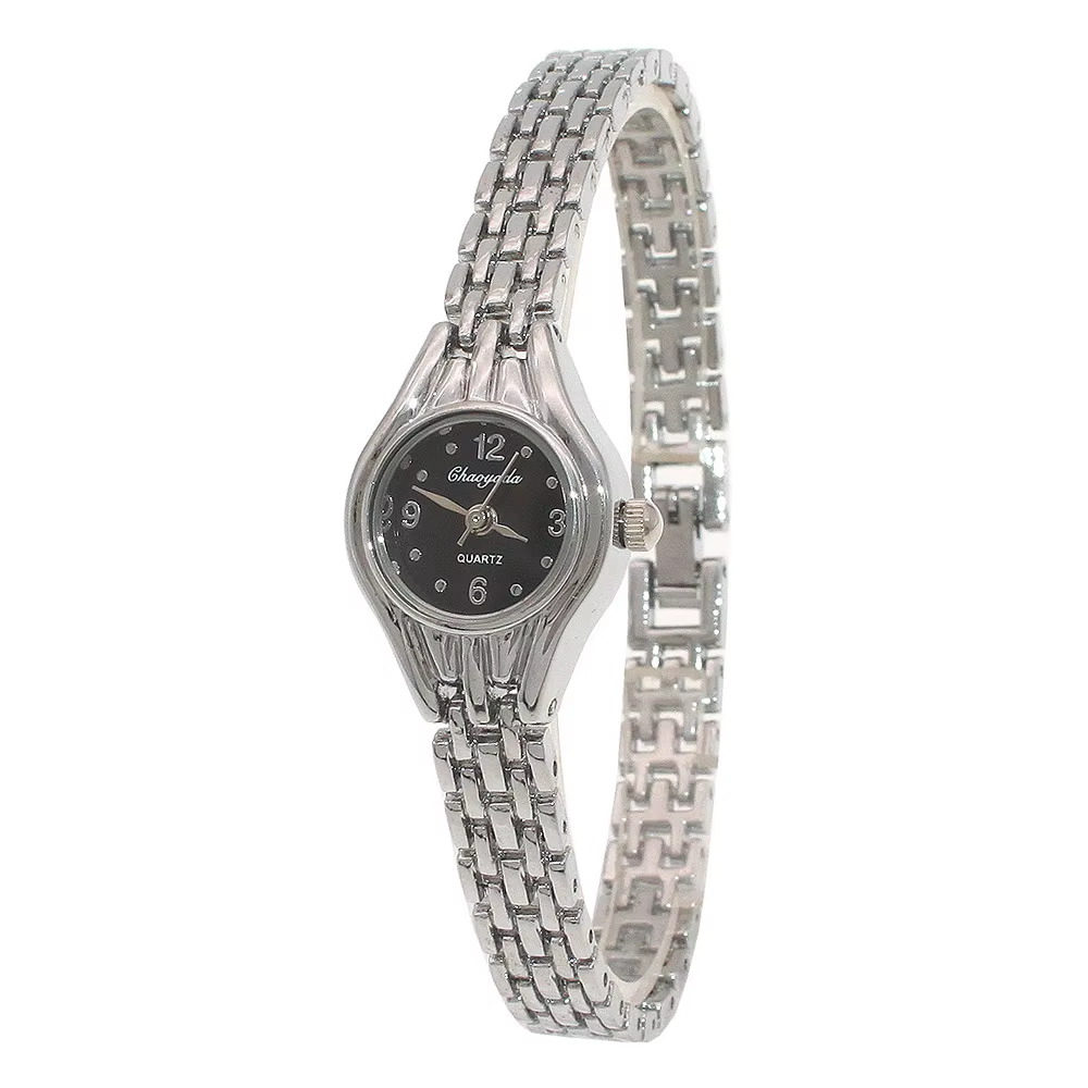 Montre-bracelet pour femme, dorée, petit cadran, à quartz, décontractée, populaire, élégante